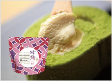 縁結び 新茶とティラミス抹茶ロールケーキのセット